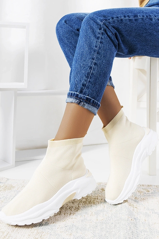 Beige hoge sportschoenen, „Melissa"