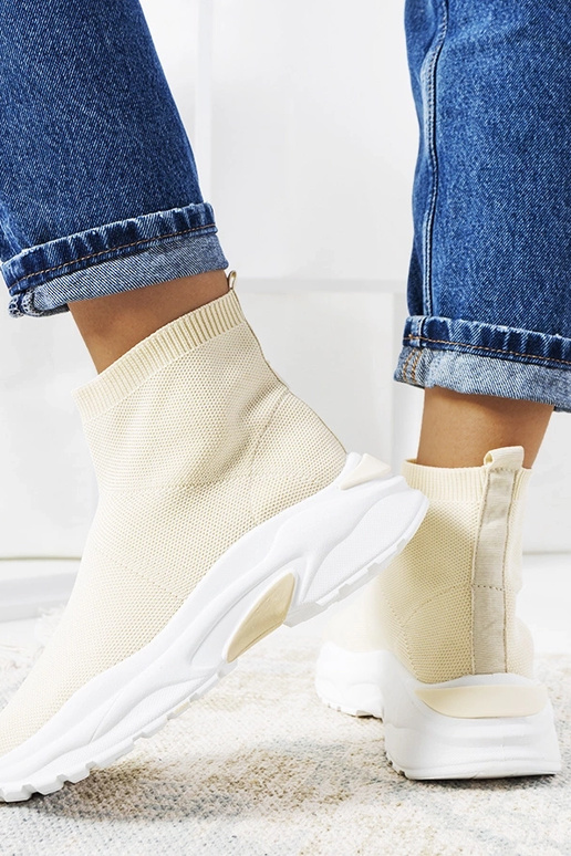 Beige hoge sportschoenen, „Melissa"