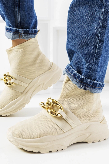 Martina beige high top sneakers