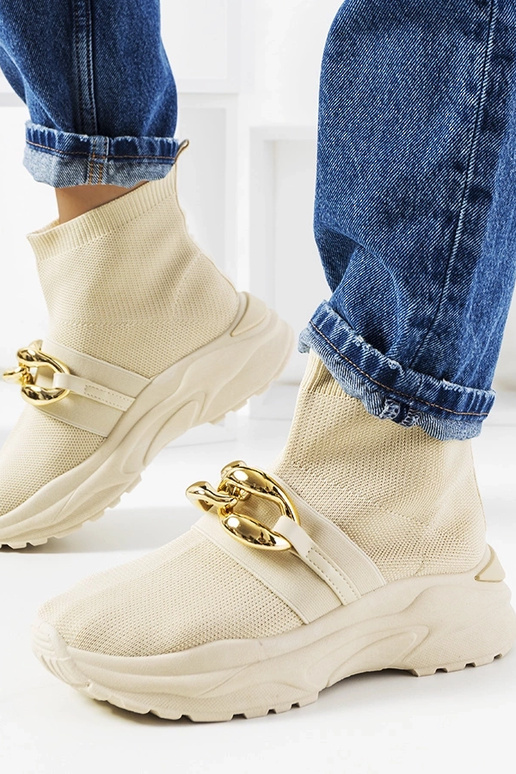 Martina beige high top sneakers