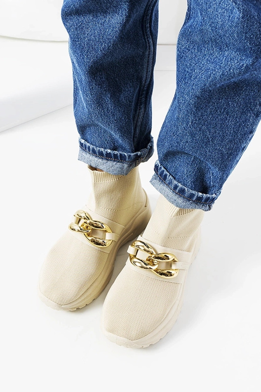 Martina beige high top sneakers