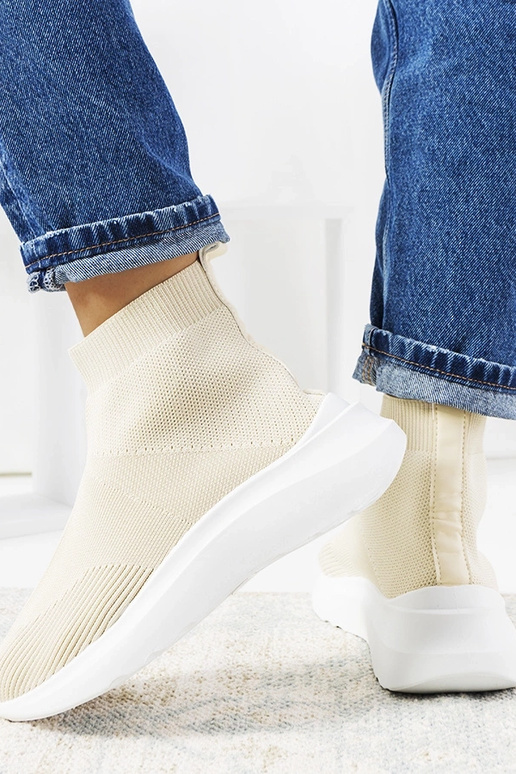 Jennifers beige high top sneakers Jennifers beige high top sneakers