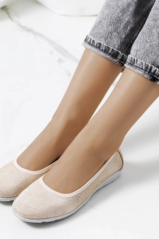 Elmas Beige Læder Ballet Flats Elmas Beige Læder Ballet Flats