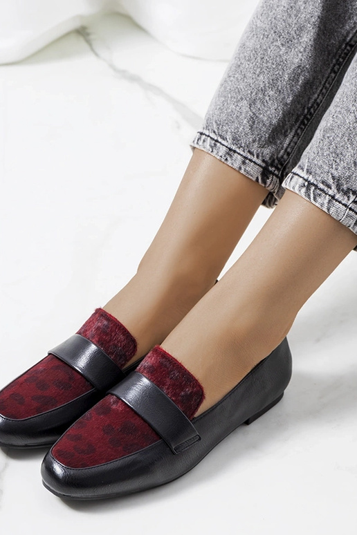 Sorte og bordeauxrøde Kolk damesko Sorte og bordeauxrøde Kolk damesko