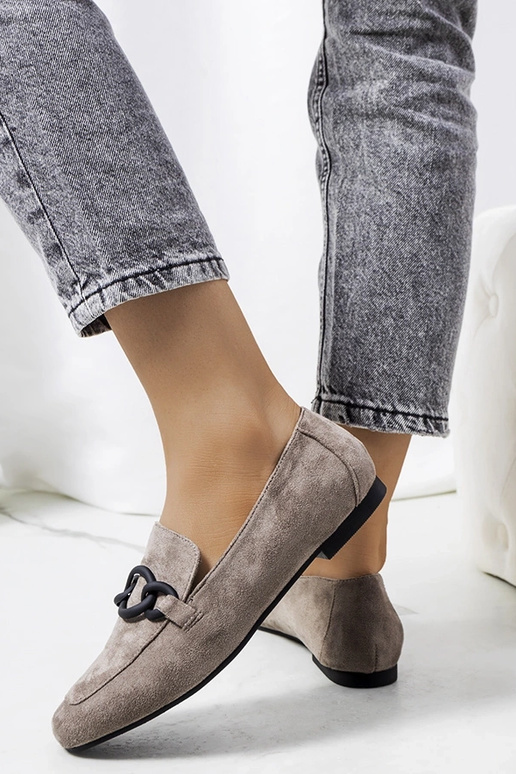 Grijze leren instappers, „Dante"