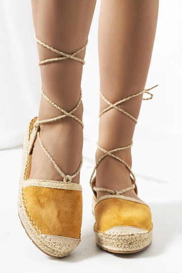 Gianne Brown Espadrilles med snørebånd