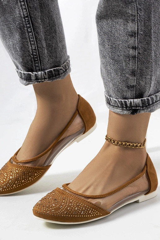 Brun halvgennemsigtig Malene ballet...