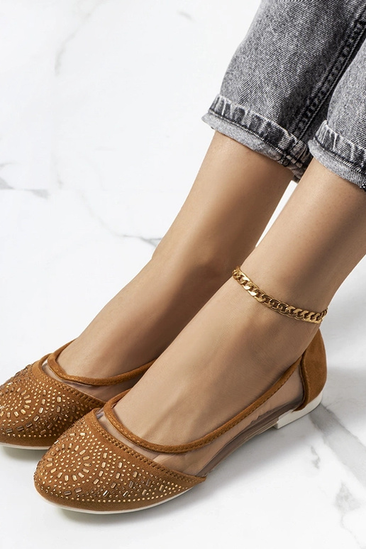 Brun halvgennemsigtig Malene ballet...