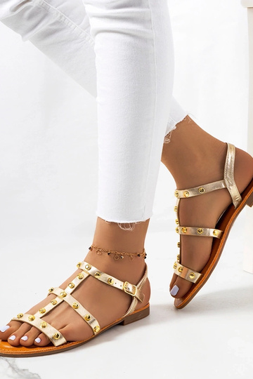 Gouden metalen sandalen,... 2