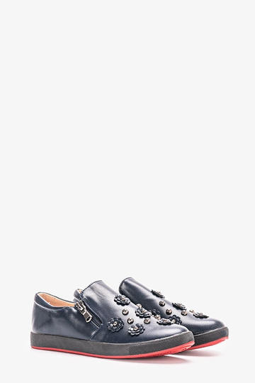 Marineblå Jorik børnesneakers 2