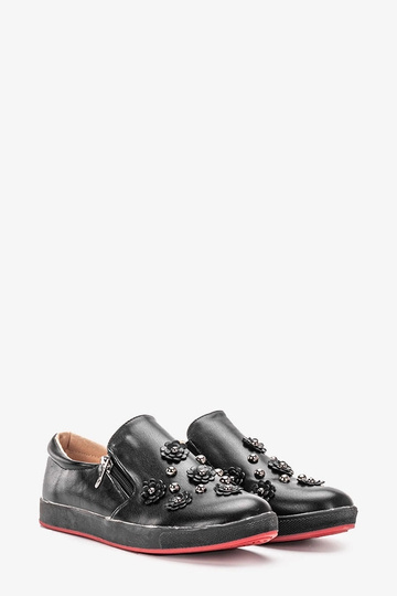Sorte Jorik børnesneakers