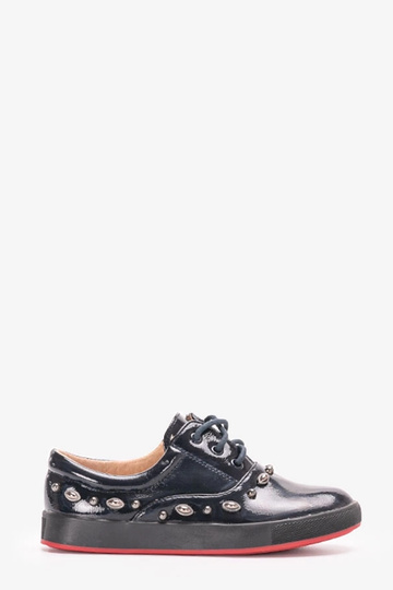 Marineblå Fatna børnesneakers i lak
