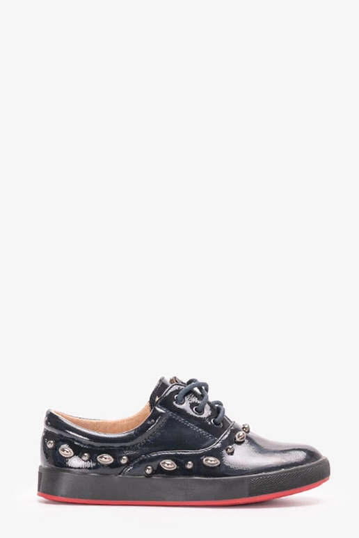 Marineblå Fatna børnesneakers i lak