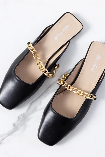 Zwarte elegante slippers, „Baras" 2