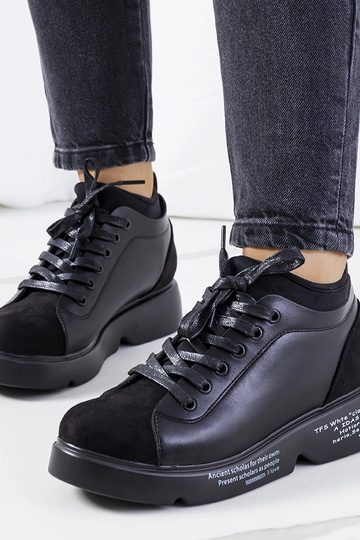 Sorte højsålede sneakers Ambly