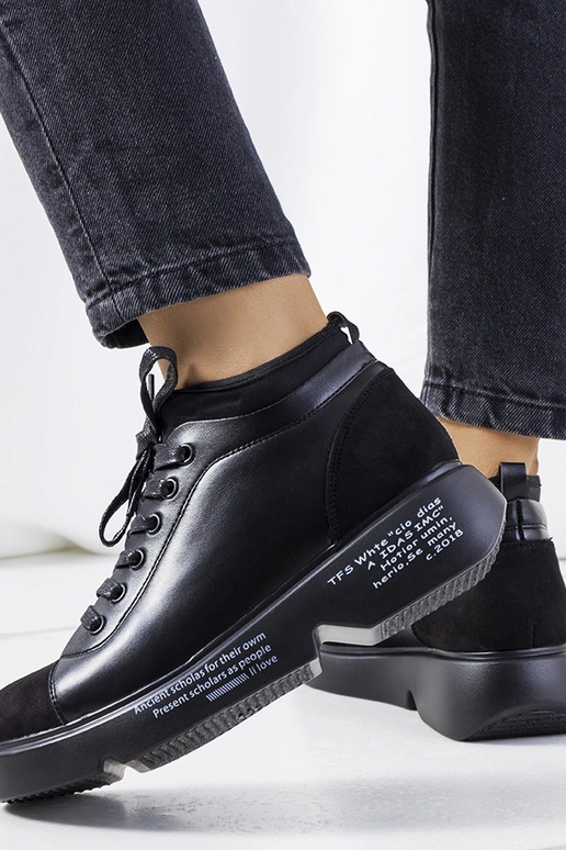 Sorte højsålede sneakers Ambly Sorte højsålede sneakers Ambly