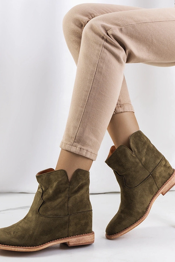 Grønne ankelstøvler med...