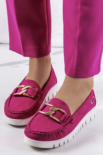 Roze platform mocassins, „Campini"