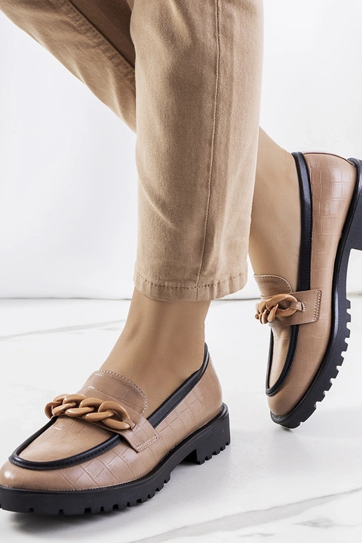 Bruine halfhoge schoenen met...