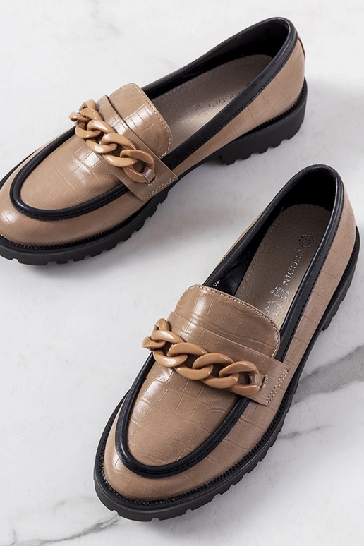 Bruine halfhoge schoenen met...