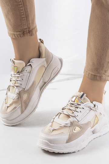Beige Mansfield sneakers