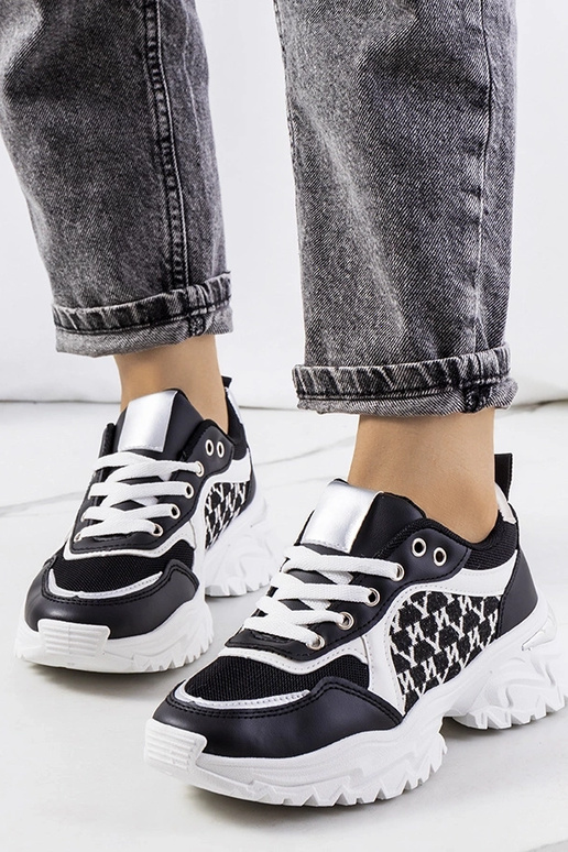 Sort og hvid Florival damesneakers Sort og hvid Florival damesneakers