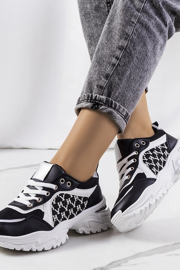 Sort og hvid Florival damesneakers 2