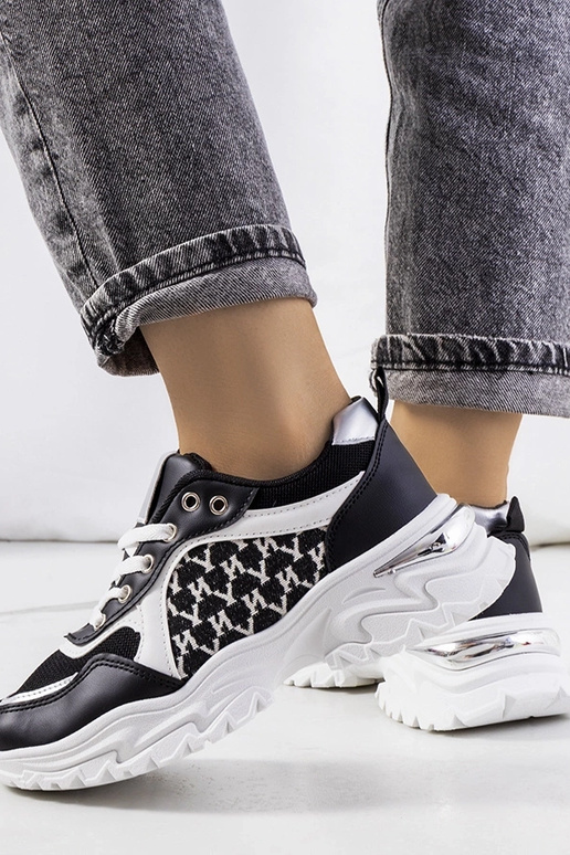 Sort og hvid Florival damesneakers Sort og hvid Florival damesneakers