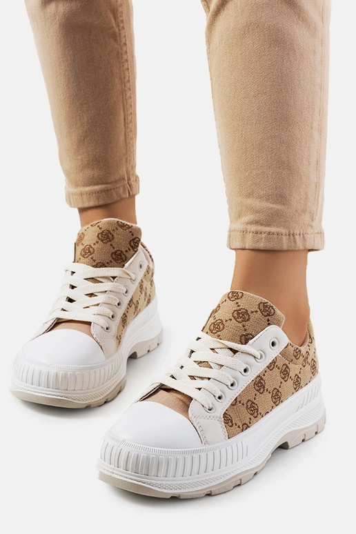 Beige Meliko platform sneakers Beige Meliko platform sneakers