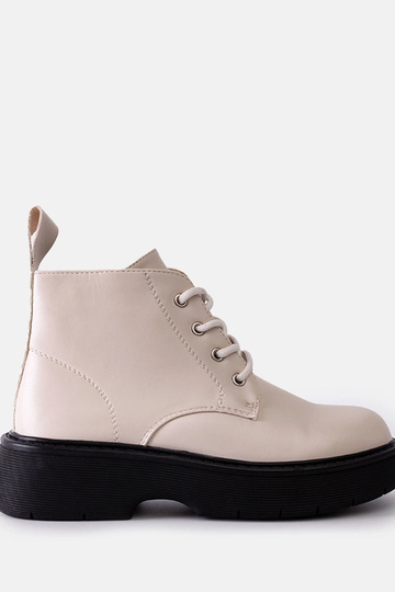Beige Solis kampstøvler