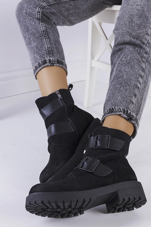 Zwarte schoenen van kunstsuède Leurbost