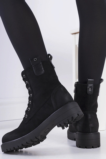 Zwarte Wellspring schoenen van kunstsuède 2