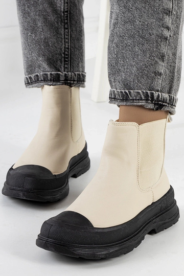 Zandkleurige schoenen van kunstleer Loree 2