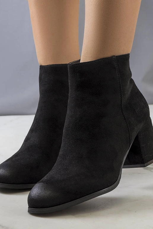 Sorte ankelstøvler med hæl Silas Sorte ankelstøvler med hæl Silas