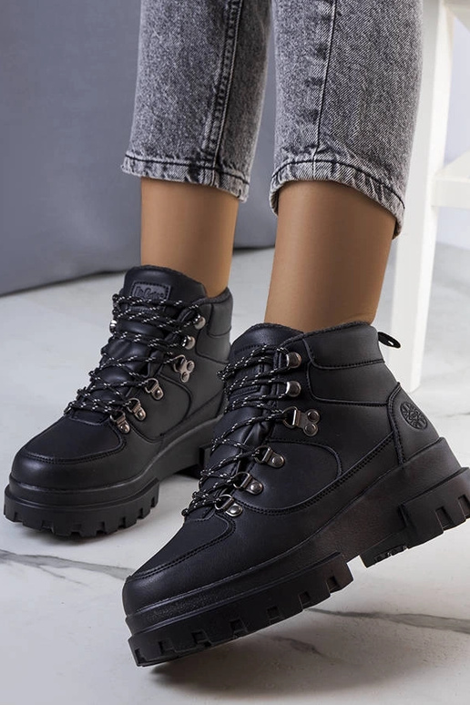 Zwarte winter wandelschoenen,...