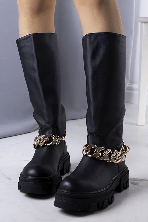 Sorte isolerede Cumia støvler Sorte isolerede Cumia støvler