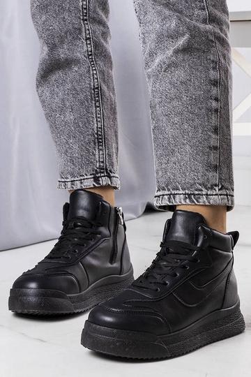 Zwarte winter sneakers,...