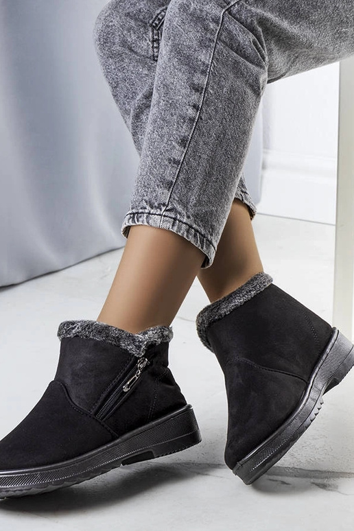 Sorte isolerede snestøvler med pels Wren