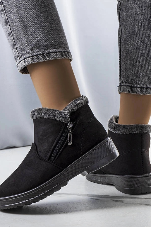 Sorte isolerede snestøvler med pels Wren