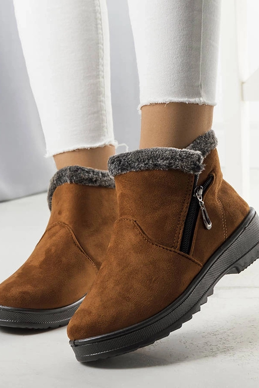 Kamelisolerede snestøvler med pels Wren