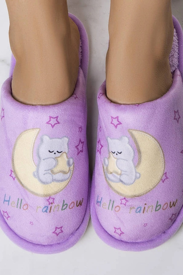 Rainbow moon bløde lilla hjemmesko 2