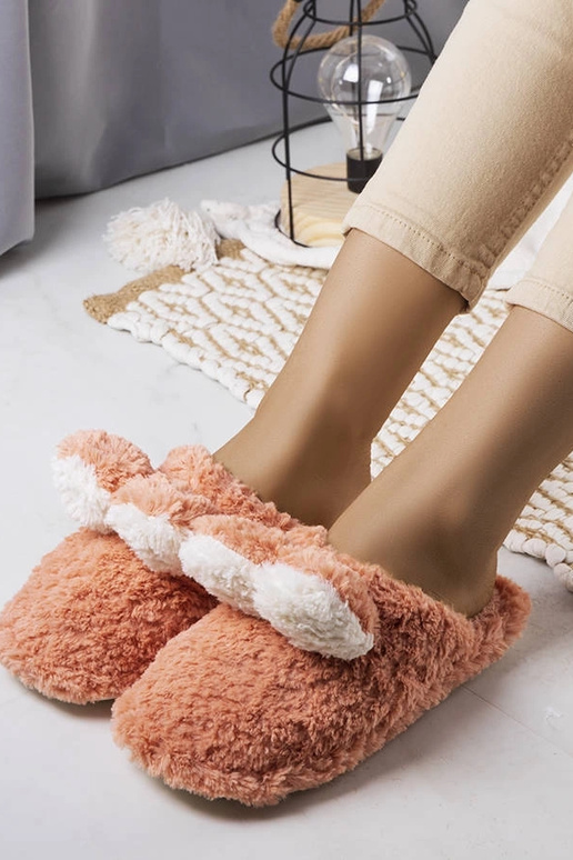 Rabit mørkerosa bløde hjemmesko