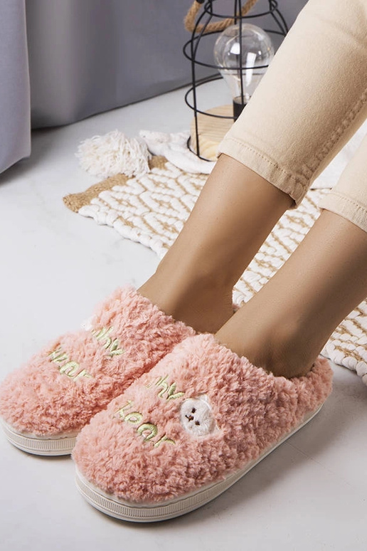 Pink Soft Slippers Why Bear