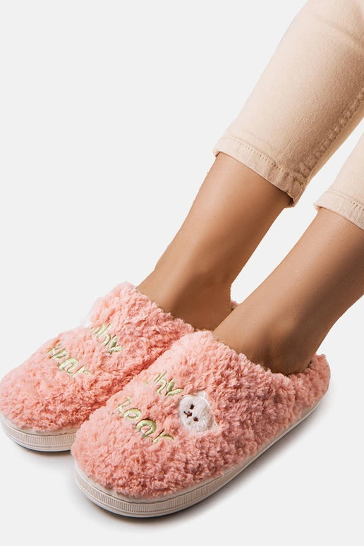 Pink Soft Slippers Why Bear