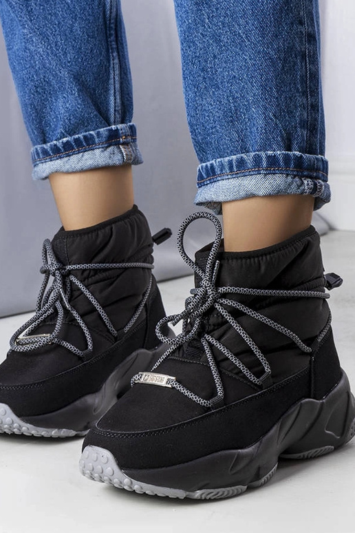 Sorte Big Star snestøvler KK274274 Sorte Big Star snestøvler KK274274