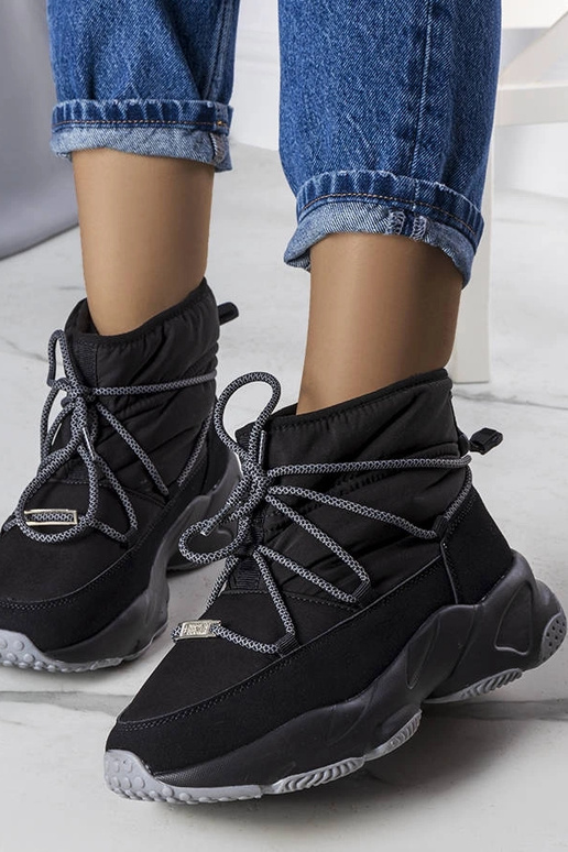 Sorte Big Star snestøvler KK274274 Sorte Big Star snestøvler KK274274