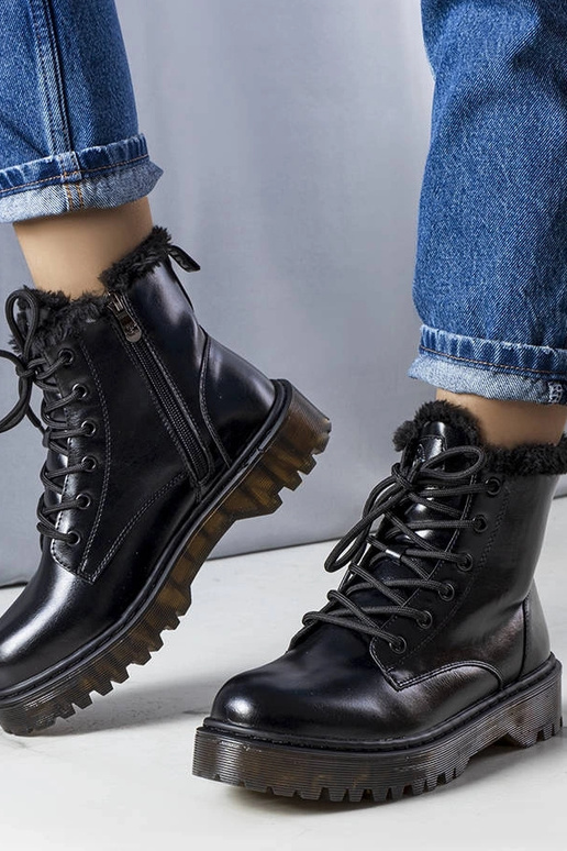 Sorte isolerede trapperstøvler med...