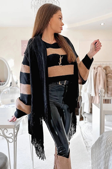 Sort frynser sjal juni