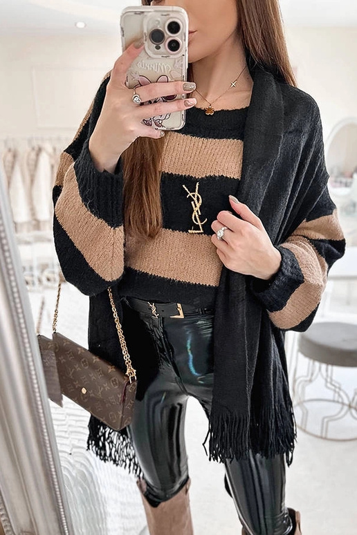 Sort frynser sjal juni