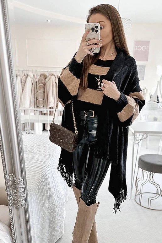 Sort frynser sjal juni